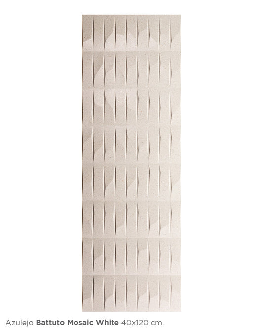 AZULEJO BATTUTO MOSAIC 40 X 120 1.44 M2/CJ (NK2BM-WT) INTERCASA
