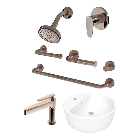 PAQUETE AURA-CLASICA-CENTURY-EXPLORA-TUBULAR OR 8 PZAS CROMO (AURA-MOREA1) HELVEX