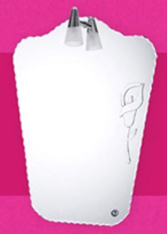 ESPEJO DESCONCHADO LAMPARA SUPERIRO (D-71) CLARO ESPEJOS