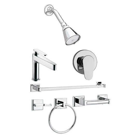 PAQUETE CLASICA-REG.OPTIMA 7 PZAS CROMO (CLASICA) HELVEX