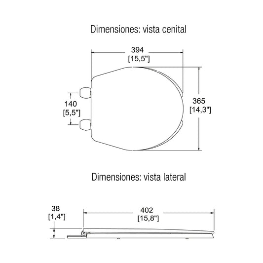 ASIENTO PLUS ANTIBAC BCO (AT-2) SANIVEX