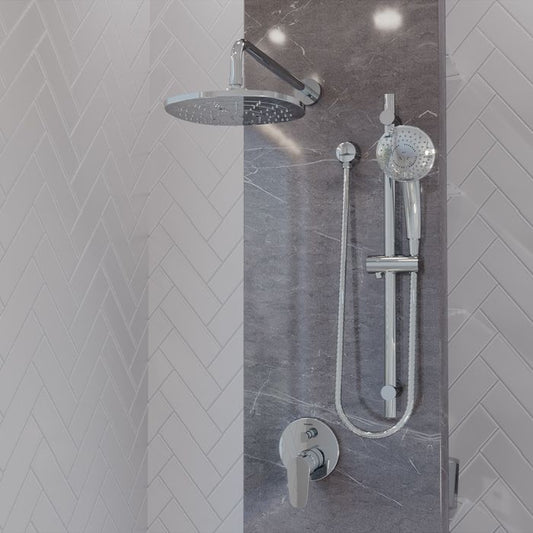 REGADERA VALU CUAD 10'' 3CH 10L CON BR Y CHAP CR (H-3303) HELVEX