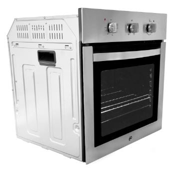 HORNO ELECTRICO 60 CM 127 VOLTS 3 FUNC. ACERO INOX Y CRISTAL (EB-525) EB TECNICA