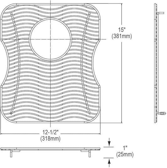 REJILLA PLANA ACERO INOX. (LKWOBG-1316SS)ELKAY