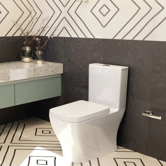 WC ONE PIECE CAPRI PLUS TRAMPA OCULTA Y ASIENTO DE CIERRE LENTO DES 4.8L (OP CAPRI PLUS) SANIVEX