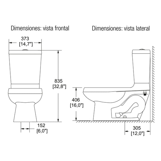 WC BOLMEN 16 ELONG 4.8L BCO (WC BOLMEN16) SANIVEX
