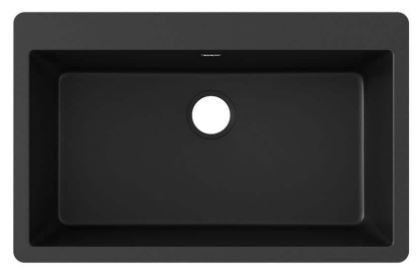 TARJA DE CUARZO COLOR BKO-NEGRO 83.8X53 CM PROF 24CM EMPOTRAR (ELGR13322BK0) ELAY