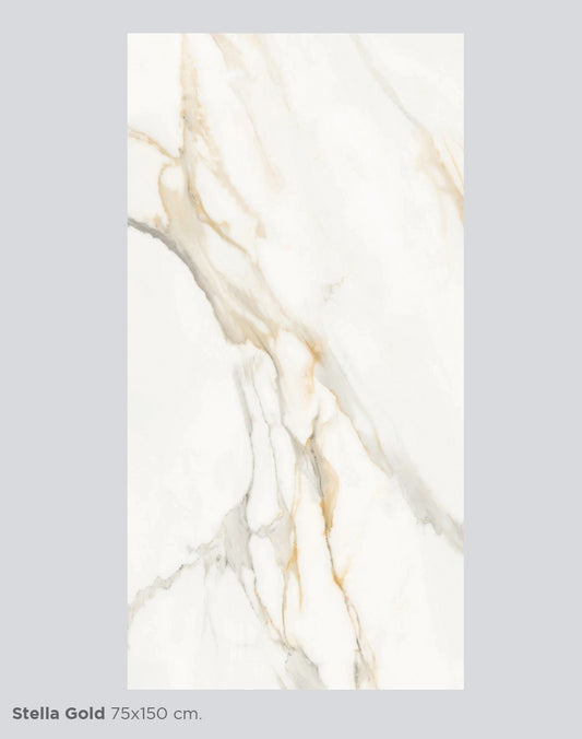 LOSETA STELLA GOLD 75X150 2.25 M2/CJA (JJ1ST-GL) INTERCASA