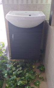 GABINETE MOD. BASIC 45 ROBLE DAKAR / LAV. POLKA - EMPOTRADO (90326) ESBAÑO