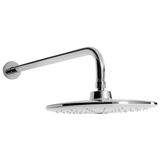 REGADERA MULTICHORRO REDONDA 10" BOTON PARA 3 TIPOS DE SENSACIONES BRAZO/CHAP CB (H-3302 C/B) HELVEX