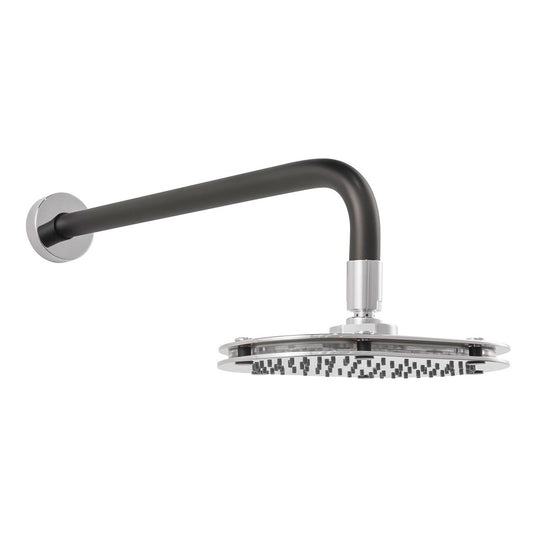 REGADERA DE CHORRO FIJO AIREAVEX BRZ/CHAP COLOR EBANO/CROM (H-3005-TR035-EB/CR) HELVEX