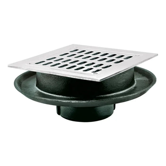 COLADERA CUADRADA REJ. ACERO INOX. (2584) HELVEX