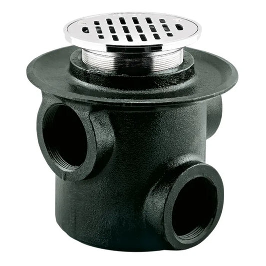 COLADERA TRES BOCAS CON REJILLA REDONDA (1342-H) HELVEX