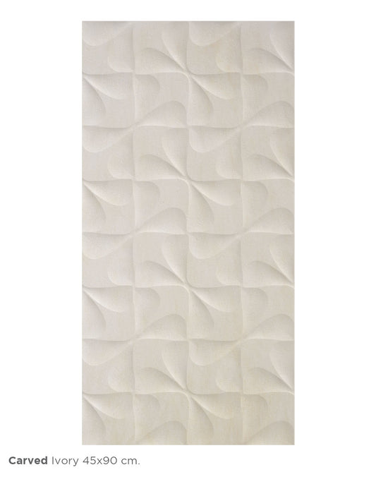 LOSETA CARVED IVORY 45X90 1.22 mt2 (NK1CV-GY) INTERCASA