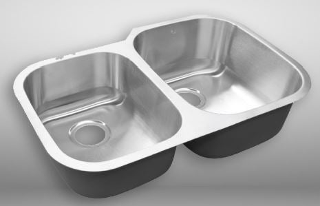 FREGADERO DOBLE TINA ALESSIA SUBM. 80.1 x 52 CM INC. 2 CC-AI (A31209ALCO) EB TEC