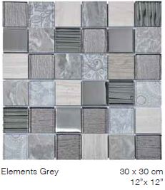 MALLA ELEMENTS GREY 30X30 CM (M-ELEMEGREY) INTERMATEX