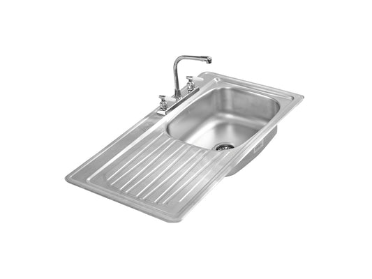 FREGADERO C/ESC. IZQ. 100X54X7 (C-201N) BERMES