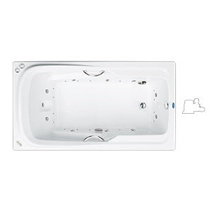 TINA VOLLEY 167.5 x 91 x 45 COLOR GRIS C/FALDON C/HYDRO EN CROMO (2107-GRIS-CROM) FORMACRIL