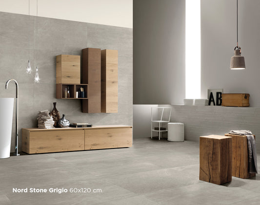 LOSETA NORD STONE GRIGIO 60 X 120 1.44 M2/CJ (EU1NT-GR) INTERCASA