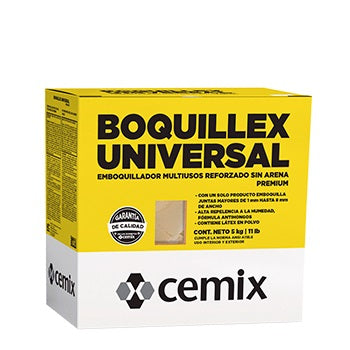 BOQUILLEX UNIVERSAL NEGRO S/ARENA 5 KG (30991) CEMIX