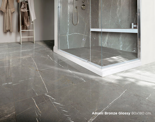LOSETA AMANI BRONZE GLOSSY 80X180 2.88 M2 (FL1AB-GL) INTERCASA