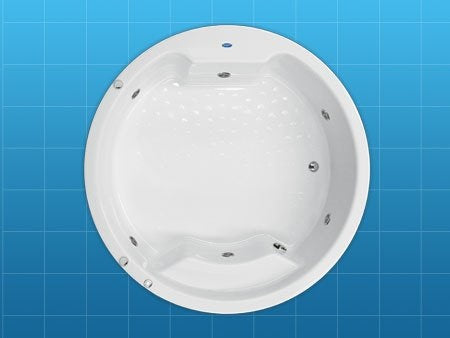 TINA ACONCAGUA BLANCO CON HIDRO / HERRAJES EN CROMO (6032-BCO-CR) FORMACRYL