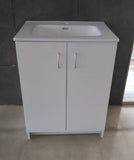 CONJUNTO GALICE 60 CM AL PISO COLOR LACADO BR BLANCO INCL. LAV/ORBIS Y ESPEJO (G60ORBCO) ESBAÑO
