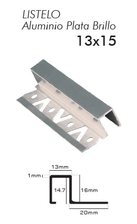TIRATRIM DE ALUMINIO (LA13X15PB) PLASTITRIM