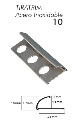 TIRATRIM ACERO INOX 10MM 2.5MTL (TAI10PB) PLASTITRIM
