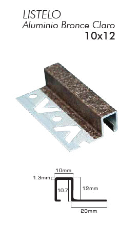 TIRATRIM ALUMINIO LA 10X12 BC PLASTITRIM