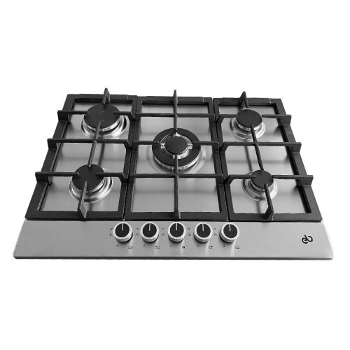 PARRILLA 5 QUEMADORES ACERO INOX EMPOTRABLE ARAÑA DE HIERRO FUN (EB-484) EB TEC