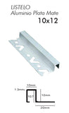 LISTELO DE ALUMINIO PLATA MATE (LA10X12PM  2.5MT)PLASTRITRIM