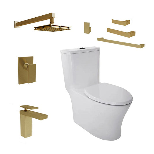 PAQUETE DUNA CUBICA DORADO 8 PZAS (DUNA-RIVOLI P) HELVEX