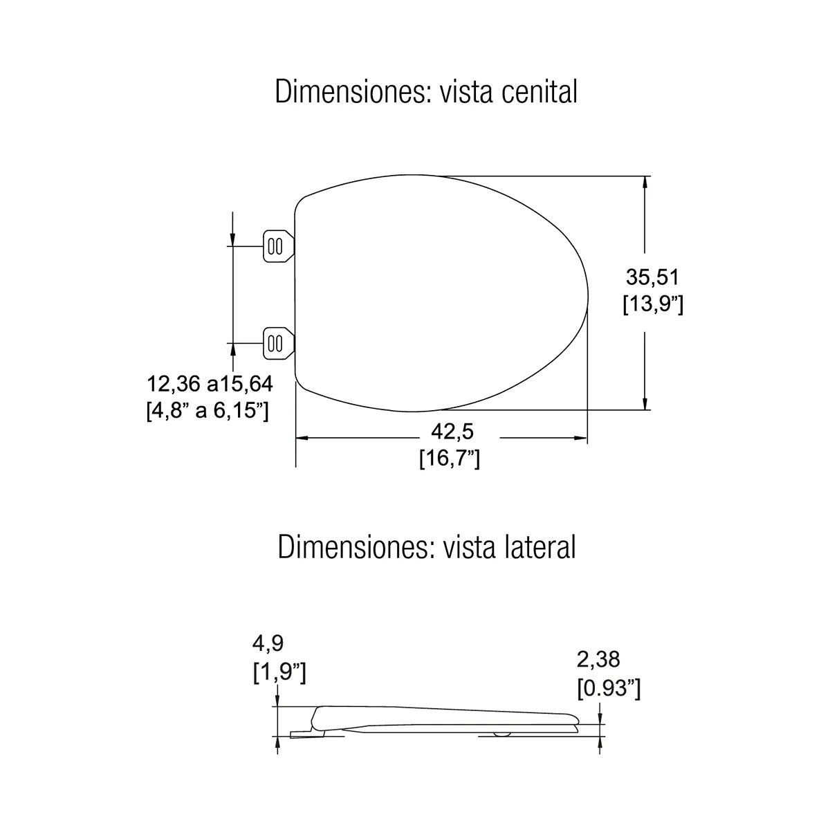 ASIENTO CIERRE LENT ELONG ENVOL ANTIBAC B (AT-5) SANIVEX