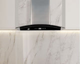 CAMPANA DE PARED 60 CM ACERO INOX/CRISTAL (EB-331) EB TECNICA