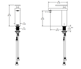 MONOMANDO MÁXIMA DE LAVABO MEDIANO C/ CONTRA DE PUSH (EP-932-DN) HELVEX