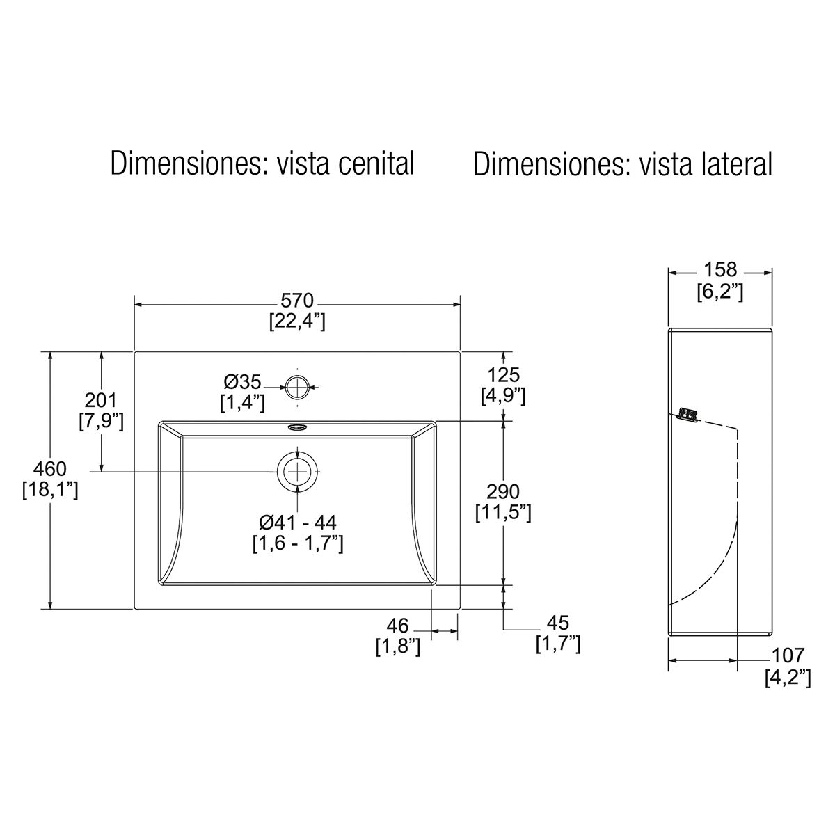 LAV. FUTURA 1 DE SOBRE MARFIL (LV FUTURA1M) SANIVEX