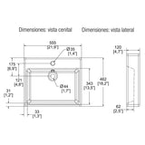 LAV. DE SOBREPONER LUCERNA 1 MARFIL (LV-2-1P-M ) SANIVEX