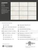 LOSETA PORCELANICA LIMESTONE WHITE MT 80X160 2.56/CAJA (IG1LM-WT)  INTERCASA