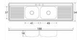 TARJA EMPOTRAR 188X54CM (C-123)EB TECNICA