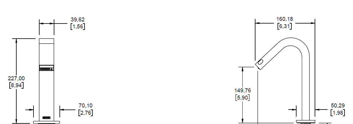 LLAVE ELECTR SENSOR Y DOSIFICADOR JAB CR (TV-002) HELVEX