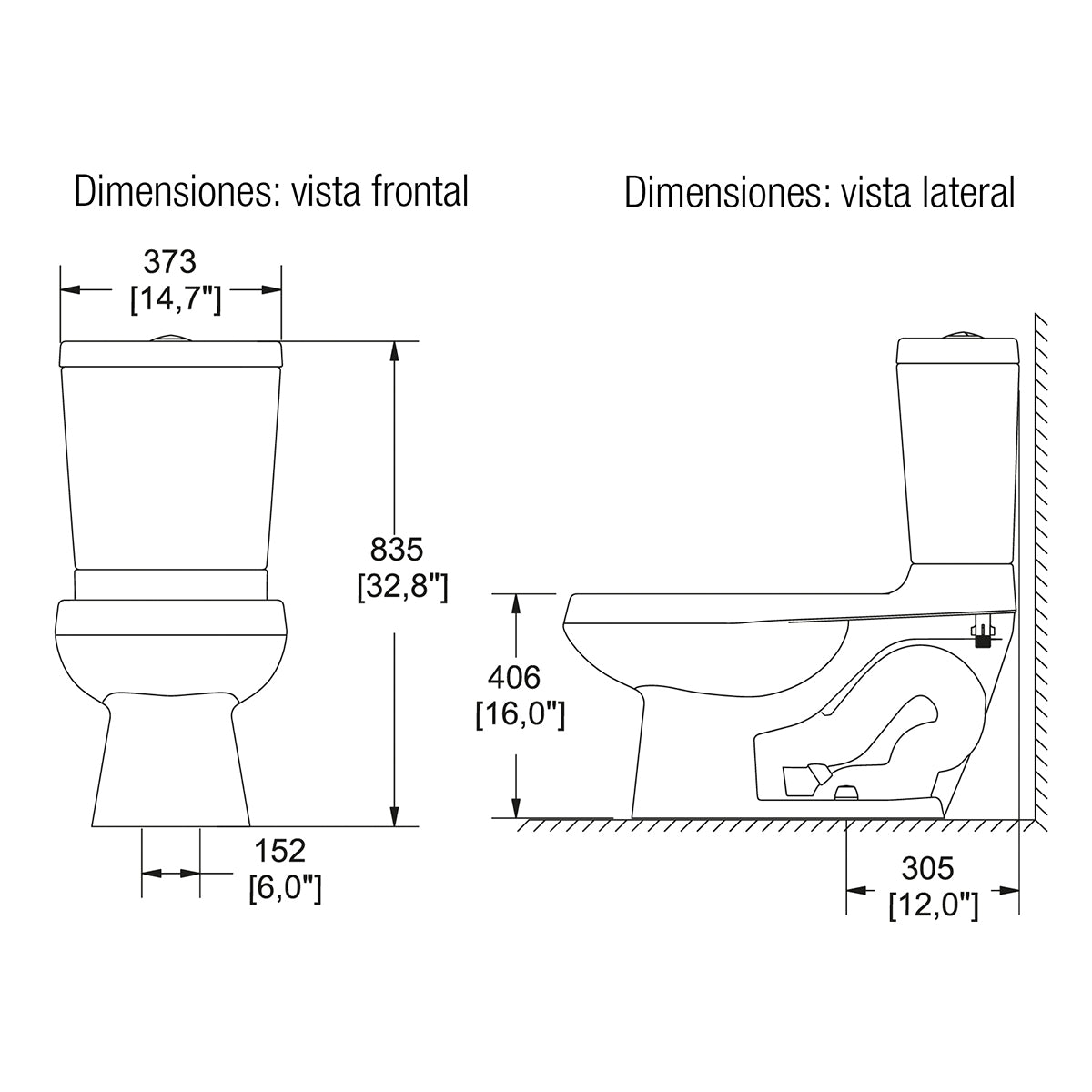 WC BOLMEN 16 ELONG  4.8L BCO (WC BOLMEN16) SANIVEX