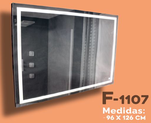 ESPEJO LINEA LED/TACTO 96X1.26 (F-1107) CLARO ESPEJOS
