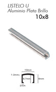 LISTELO ALUMINIO PLATA (LAU10X8PB)PLASTITRIM