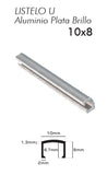 LISTELO ALUMINIO PLATA (LAU10X8PB)PLASTITRIM