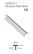 LISTELO ALUMINIO T PLATA BRILLO PLASTITRIM