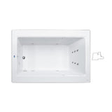 TINA STAR 18X120X41.5 CON HIDRO BLANCA ACC. AL COLOR (8001-BCO) FORMACRYL