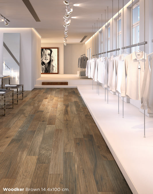 DUELA WOOD KER BROWN 1.44X100 1.00m2 (DUWOODKERBRO) INTERCASA