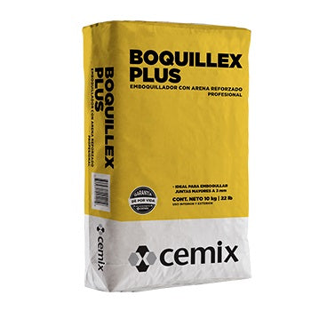 BOQUILLEX PLUS GRIS PERLA C/ARENA 10 KG (30077) CEMIX