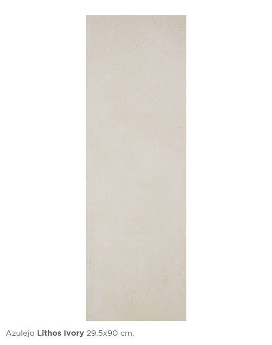 AZULEJO LITHOS IVORY 29.5 X 90 1.06 M2 (NK2LT-IV) INTERCASA